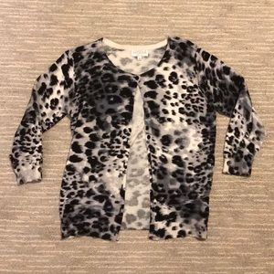 Joseph A leopard print cardigan petite